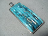 Native American Important Carlos Eagle Vintage Ottawa Turquoise Sterling Silver Pendant-Nativo Arts