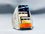 Pueblo Heavy Native American Navajo Turquoise Sterling Silver Ring-Nativo Arts