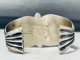 Heavy Vintage Native American Navajo Cross Sterling Silver Bracelet Cuff-Nativo Arts