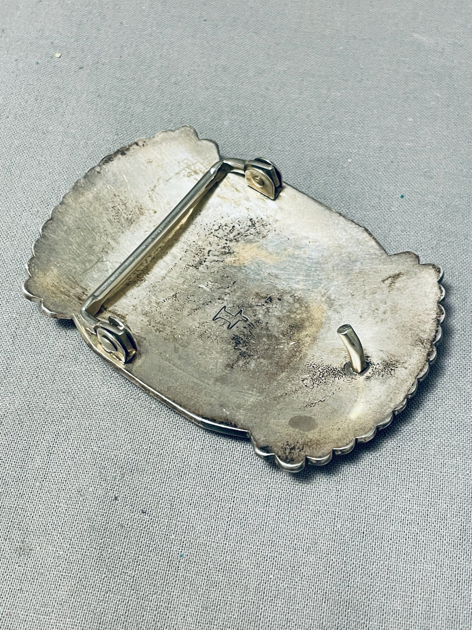 Important Vintage Native American Hopi Sterling Silver Buckle