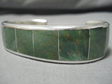 Very Rare Zuni Cripple Creek Turquoise Native American Sterling Silver Bracelet-Nativo Arts
