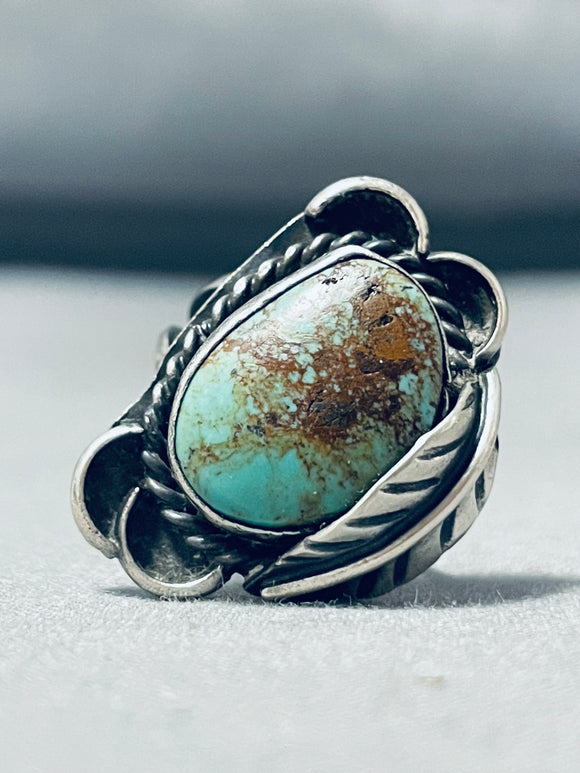 Superior Vintage Native American Navajo Royston Turquoise Sterling Silver Ring-Nativo Arts