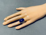 Important Ben Begaye (d.) Vintage Native American Navajo Lapis Sterling Silver Ring-Nativo Arts