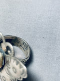 One Of The Most Detailed Ever Native American Navajo Sterling Silver Butterfly Ring-Nativo Arts