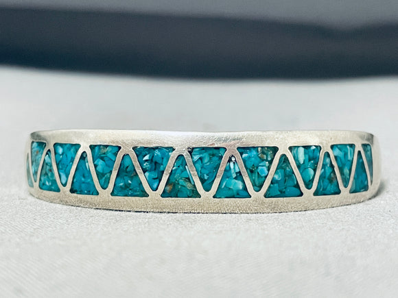 Wonderful Vintage Native American Navajo Turquoise Sterling Silver Bracelet-Nativo Arts