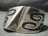 One Of Best Vintage Native American Navajo Turquoise Sterling Silver Bracelet Old-Nativo Arts