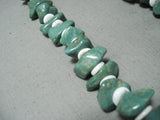 Huge Chunks Of Royston Turquoise Vintage Native American Navajo Sterling Silver Necklace Old-Nativo Arts