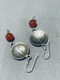 Exceptional Vintage Native American Navajo Mercury Dime Sterling Silver Earrings-Nativo Arts