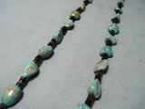 Native American Tremendous Santo Domingo Royston Turquoise Sterling Silver Necklace-Nativo Arts