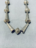 Love Of Cones Vintage Native American Navajo Sterling Silver Necklace Old-Nativo Arts