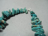 Native American Astonishing Vintage Santo Domingo Royston Turquoise Sterling Silver Necklace Old-Nativo Arts