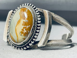 One Of The Most Unique Vintage Native American Navajo Earthtone Agate Sterling Silver Bracelet-Nativo Arts