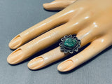 Outstanding Vintage Native American Navajo Cerrillos Turquoise Sterling Silver Ring-Nativo Arts