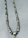 Tubule Rare Vintage Native American Zuni Turquoise Sterling Silver Necklace-Nativo Arts