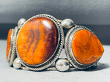 120 Gram Best Navajo Spiny Oyster Sterling Silver Heavy Bracelet Cuff-Nativo Arts