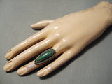 Rare!! Vintage Navajo Cerillos Turquoise Sterling Silver Ring Old Native American-Nativo Arts