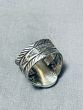 Unforgettable Vintage Native American Navajo Carico Lake Turquoise Sterling Silver Ring-Nativo Arts