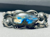 Best Vintage Native American Navajo Labradorite Sterling Silver Thorn Bracelet-Nativo Arts