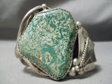 One Of The Best Vintage Native American Navajo Green Turquoise Sterling Silver Bracelet-Nativo Arts