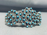 Eyes Of Turquoise Vintage Native American Zuni Sterling Silver Bracelet-Nativo Arts