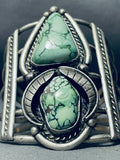 Highly Rare Damale Mine Turquoise Vintage Native American Navajo Sterling Silver Bracelet-Nativo Arts