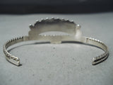 Exquisite Zuni Coral Needlepoint Sterling Silver Bracelet Native American-Nativo Arts