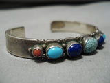 Quality Vintage Native American Navajo Spiderweb Turquoise Sterling Silver Bracelet Old-Nativo Arts