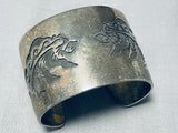Important Vintage Native American Hopi Sterling Silver Wide Bracelet-Nativo Arts