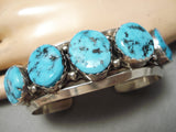 Incredible Vintage Native American Navajo Sleepingbeauty Turquoise Sterling Silver Bracelet Old-Nativo Arts