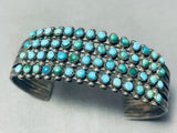 One Of The Best Early 1900's Vintage Native American Zuni Turquoise Sterling Silver Bracelet-Nativo Arts