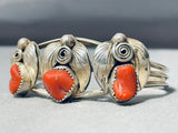 Triple Chunk Vintage Native American Navajo Sterling Silver Leaf Bracelet-Nativo Arts
