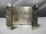 Heavy Huge Native American Buffalo Turquoise Sterling Silver Bracelet- 200 Grams-Nativo Arts