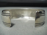 Authentic Vintage Native American Navajo Thomas Singer Sterling Silver Bracelet-Nativo Arts