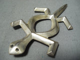 Wonderful Vintage Native American Navajo Sterling Silver Turtle Pin Pendant-Nativo Arts