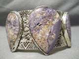 Best Navajo Charoite Sterling Silver Native American Huge Bracelet-Nativo Arts