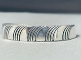 Fabulous Native American Navajo Sterling Silver Bracelet Signed-Nativo Arts