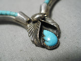 Native American Exceptional Vintage Navajo Turquoise Heishi Sterling Silver Necklace Old-Nativo Arts