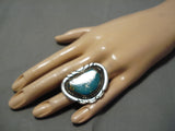 Magnificent Vintage Native American Navajo Dynamic Royston Turquoise Sterling Silver Ring-Nativo Arts