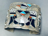 Native American One Of Most Famous Thunderbird Vintage Zuni Turquoise Sterling Silver Bracelet-Nativo Arts