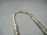 Important Vintage Native American Navajo Ernest Benally Turquoise Sterling Silver Necklace-Nativo Arts