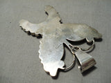 Incredible Navajo Native American Gaspeite Sterling Silver Pendant-Nativo Arts