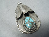 Amazing Vintage Native American Navajo Pilot Mountain Sterling Silver Pendant Old-Nativo Arts