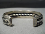 Important Apache Vintage Native American Navajo Persin Turquoise Sterling Silver Bracelet-Nativo Arts