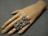 Marvelous Vintage Native American Navajo Dragonfly Cross Sterling Silver Ring-Nativo Arts