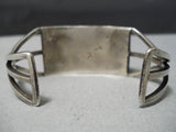 Opulent Vintage Navajo Turquoise Row Sterling Silver Native American Bracelet-Nativo Arts