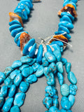 Fat Jacla Very Rare 239 Gram Vintage Native American Navajo Turquoise Shell Heishi Necklace-Nativo Arts