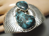 Important Last Chance Turquoise Vintage Native American Navajo Sterling Silver Bracelet-Nativo Arts