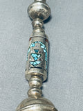 One Of The Best Vintage Native American Navajo Tubule Turquoise Sterling Silver Necklace-Nativo Arts