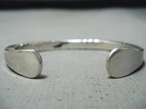 Authentic Orville Tsinnie Vintage Native American Navajo Sterling Silver Bracelet-Nativo Arts