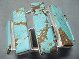 Enormous San Felipe Native American 8 Turquoise Sterling Silver Bracelet-Nativo Arts